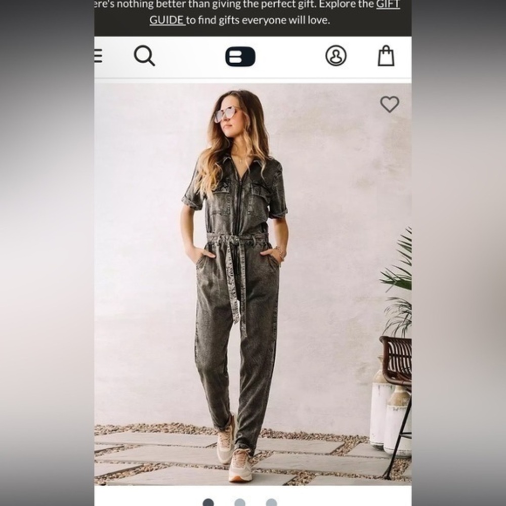 En Creme Olive Utility Jumpsuit